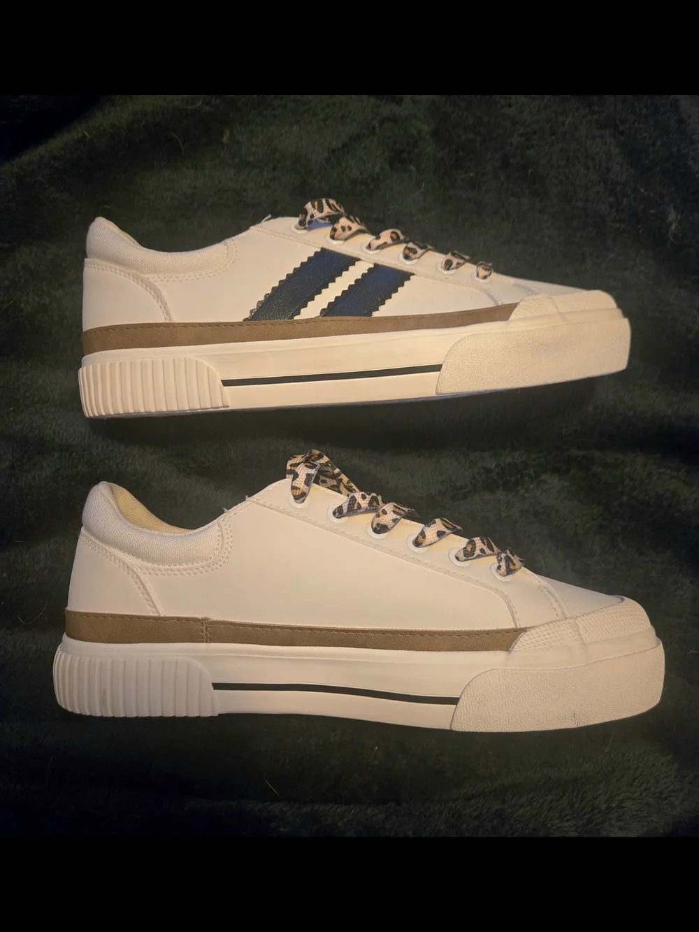 Corky’s “That’s Her” Leopard Lace White Sneakers